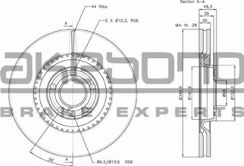 Akebono BN-1033 - Disque de frein cwaw.fr