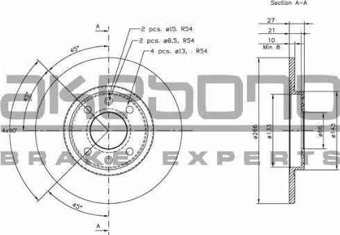 Akebono BN-1029 - Disque de frein cwaw.fr