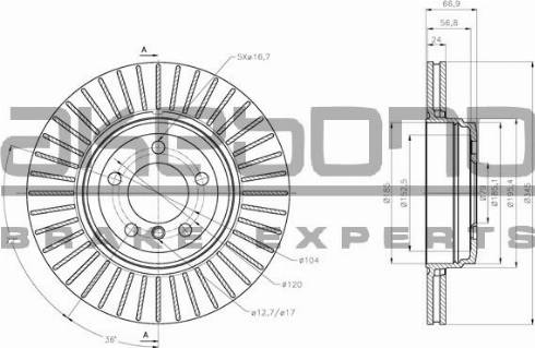 Akebono BN-1076E - Disque de frein cwaw.fr