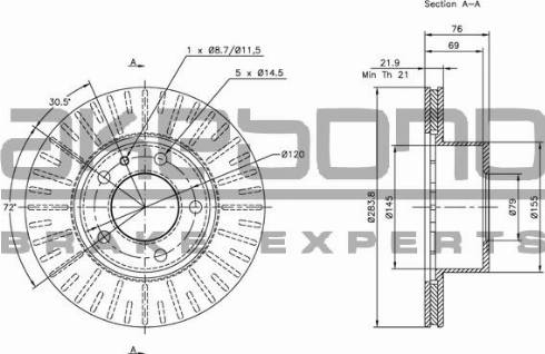 Akebono BN-1077E - Disque de frein cwaw.fr