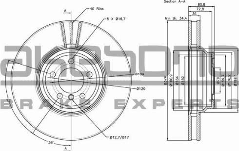 Akebono BN-1193E - Disque de frein cwaw.fr