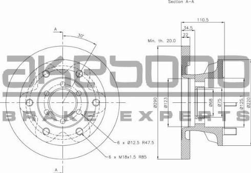 Akebono BN-1158E - Disque de frein cwaw.fr