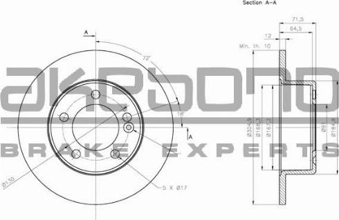 Akebono BN-1108E - Disque de frein cwaw.fr