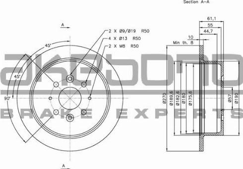 Akebono BN-1103E - Disque de frein cwaw.fr