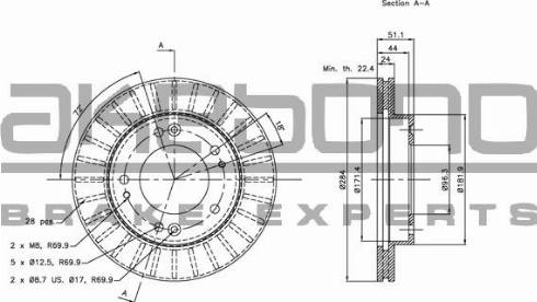 Akebono BN-1110 - Disque de frein cwaw.fr