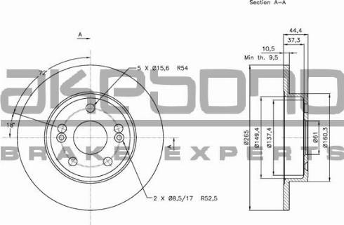 Akebono BN-1171 - Disque de frein cwaw.fr