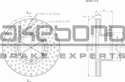 Akebono BN-1368E - Disque de frein cwaw.fr