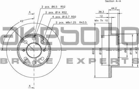 Akebono BN-1240E - Disque de frein cwaw.fr