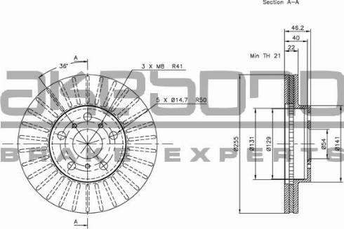 Akebono BN-1256E - Disque de frein cwaw.fr