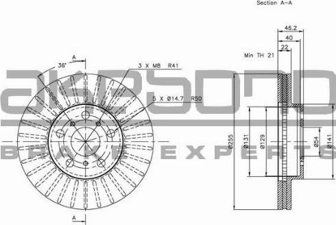 Akebono BN-1256 - Disque de frein cwaw.fr