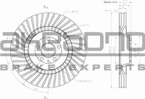 Akebono BN-1204 - Disque de frein cwaw.fr