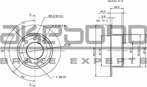 Akebono BN-1201E - Disque de frein cwaw.fr