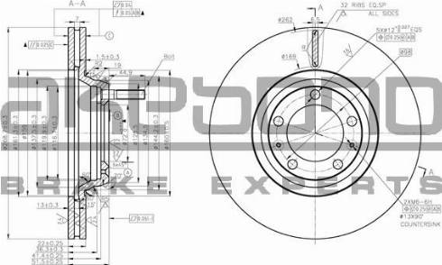 Akebono BN-1281E - Disque de frein cwaw.fr