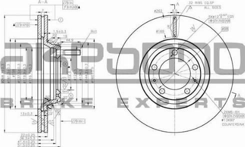 Akebono BN-1281 - Disque de frein cwaw.fr