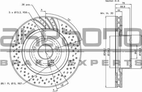 Akebono BN-1239E - Disque de frein cwaw.fr