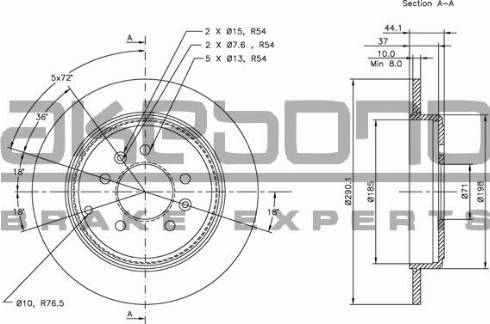 Akebono BN-1271E - Disque de frein cwaw.fr