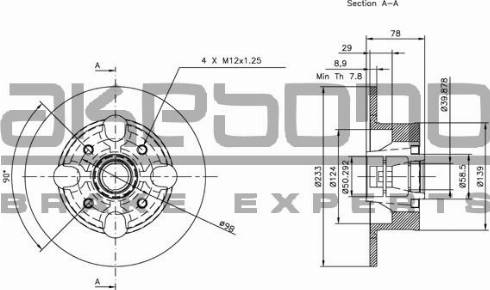 Akebono BN-1277E - Disque de frein cwaw.fr