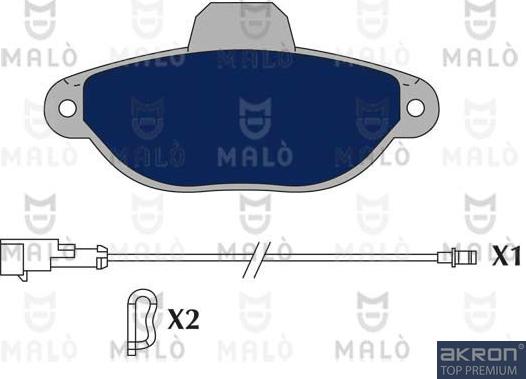 AKRON-MALÒ 1050913 - Kit de plaquettes de frein, frein à disque cwaw.fr