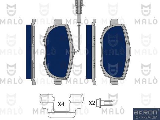 AKRON-MALÒ 1050401 - Kit de plaquettes de frein, frein à disque cwaw.fr