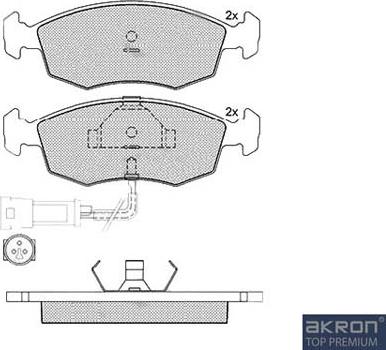 AKRON-MALÒ 1050521 - Kit de plaquettes de frein, frein à disque cwaw.fr