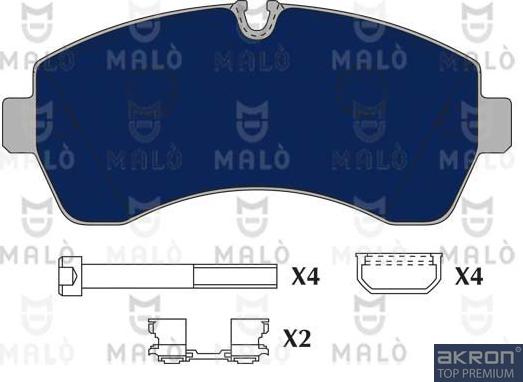 AKRON-MALÒ 1050619 - Kit de plaquettes de frein, frein à disque cwaw.fr