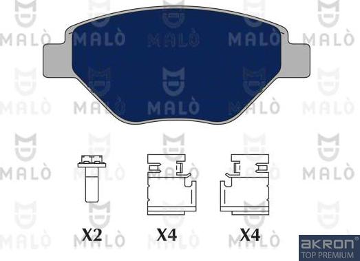 AKRON-MALÒ 1050677 - Kit de plaquettes de frein, frein à disque cwaw.fr