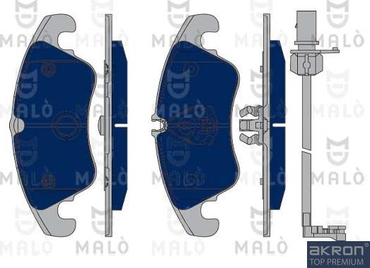 AKRON-MALÒ 1050096 - Kit de plaquettes de frein, frein à disque cwaw.fr