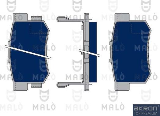 AKRON-MALÒ 1050048 - Kit de plaquettes de frein, frein à disque cwaw.fr