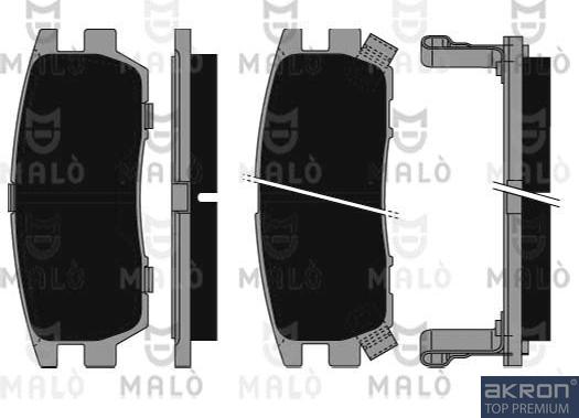 AKRON-MALÒ 1050063 - Kit de plaquettes de frein, frein à disque cwaw.fr