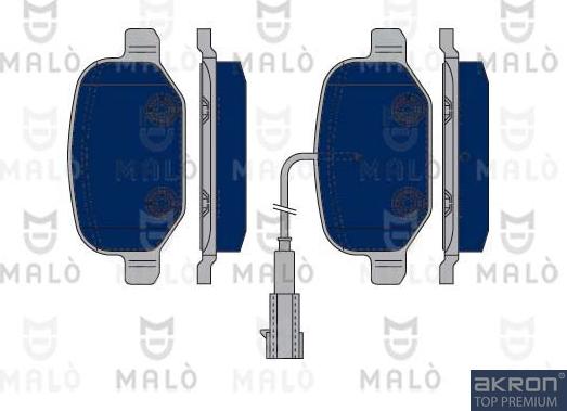 AKRON-MALÒ 1050002 - Kit de plaquettes de frein, frein à disque cwaw.fr