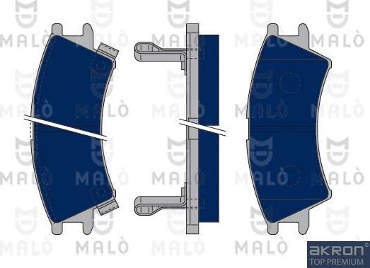 AKRON-MALÒ 1050018 - Kit de plaquettes de frein, frein à disque cwaw.fr