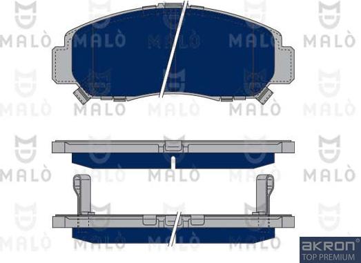 AKRON-MALÒ 1050089 - Kit de plaquettes de frein, frein à disque cwaw.fr