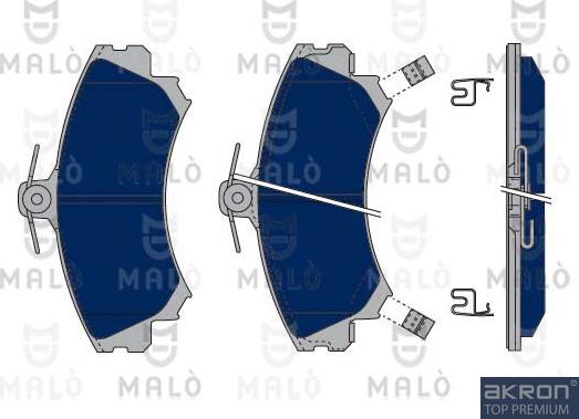 AKRON-MALÒ 1050035 - Kit de plaquettes de frein, frein à disque cwaw.fr