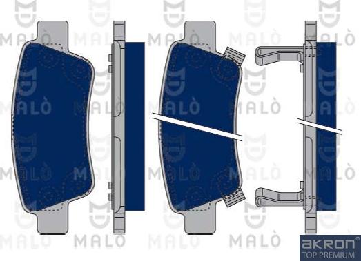 AKRON-MALÒ 1050036 - Kit de plaquettes de frein, frein à disque cwaw.fr