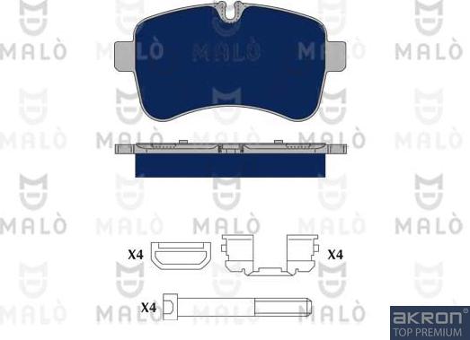 AKRON-MALÒ 1050037 - Kit de plaquettes de frein, frein à disque cwaw.fr