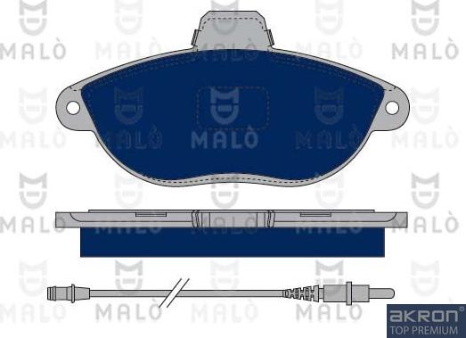 AKRON-MALÒ 1050070 - Kit de plaquettes de frein, frein à disque cwaw.fr