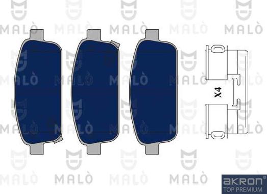 AKRON-MALÒ 1050145 - Kit de plaquettes de frein, frein à disque cwaw.fr