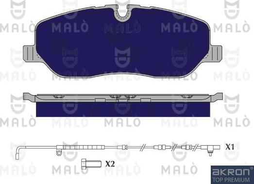 AKRON-MALÒ 1050148 - Kit de plaquettes de frein, frein à disque cwaw.fr