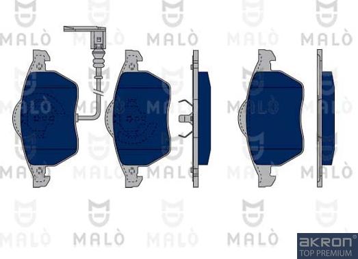 AKRON-MALÒ 1050154 - Kit de plaquettes de frein, frein à disque cwaw.fr