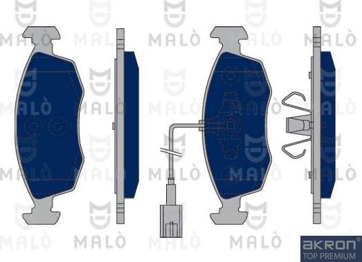 AKRON-MALÒ 1050158 - Kit de plaquettes de frein, frein à disque cwaw.fr