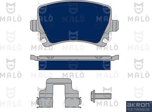 AKRON-MALÒ 1050152 - Kit de plaquettes de frein, frein à disque cwaw.fr