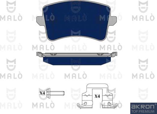 AKRON-MALÒ 1050163 - Kit de plaquettes de frein, frein à disque cwaw.fr