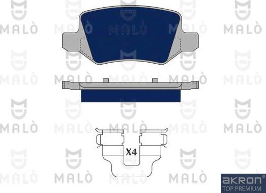 AKRON-MALÒ 1050181 - Kit de plaquettes de frein, frein à disque cwaw.fr