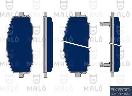 AKRON-MALÒ 1050188 - Kit de plaquettes de frein, frein à disque cwaw.fr