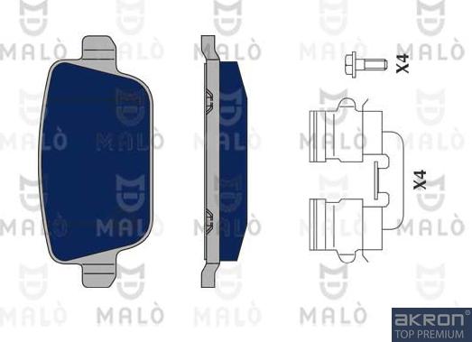 AKRON-MALÒ 1050394 - Kit de plaquettes de frein, frein à disque cwaw.fr