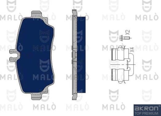 AKRON-MALÒ 1050393 - Kit de plaquettes de frein, frein à disque cwaw.fr