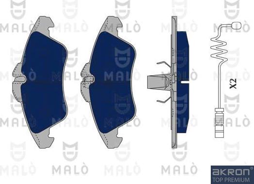 AKRON-MALÒ 1050340 - Kit de plaquettes de frein, frein à disque cwaw.fr