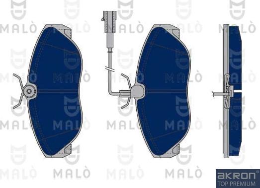 AKRON-MALÒ 1050338 - Kit de plaquettes de frein, frein à disque cwaw.fr