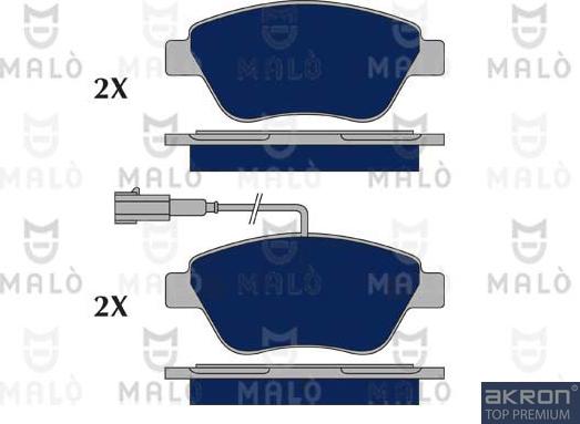 AKRON-MALÒ 1050295 - Kit de plaquettes de frein, frein à disque cwaw.fr