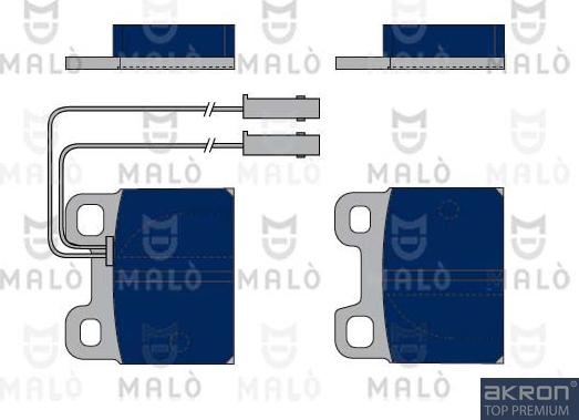 AKRON-MALÒ 1050243 - Kit de plaquettes de frein, frein à disque cwaw.fr